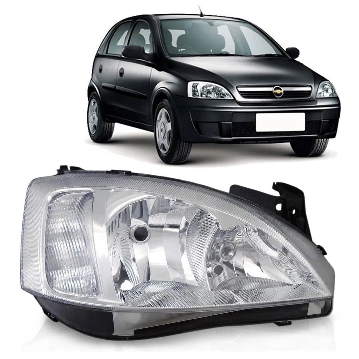 Farol Corsa 2002 Ate 2012 Montana 2004 Ate 2010 Ld Pisca Liso H7 H1 94