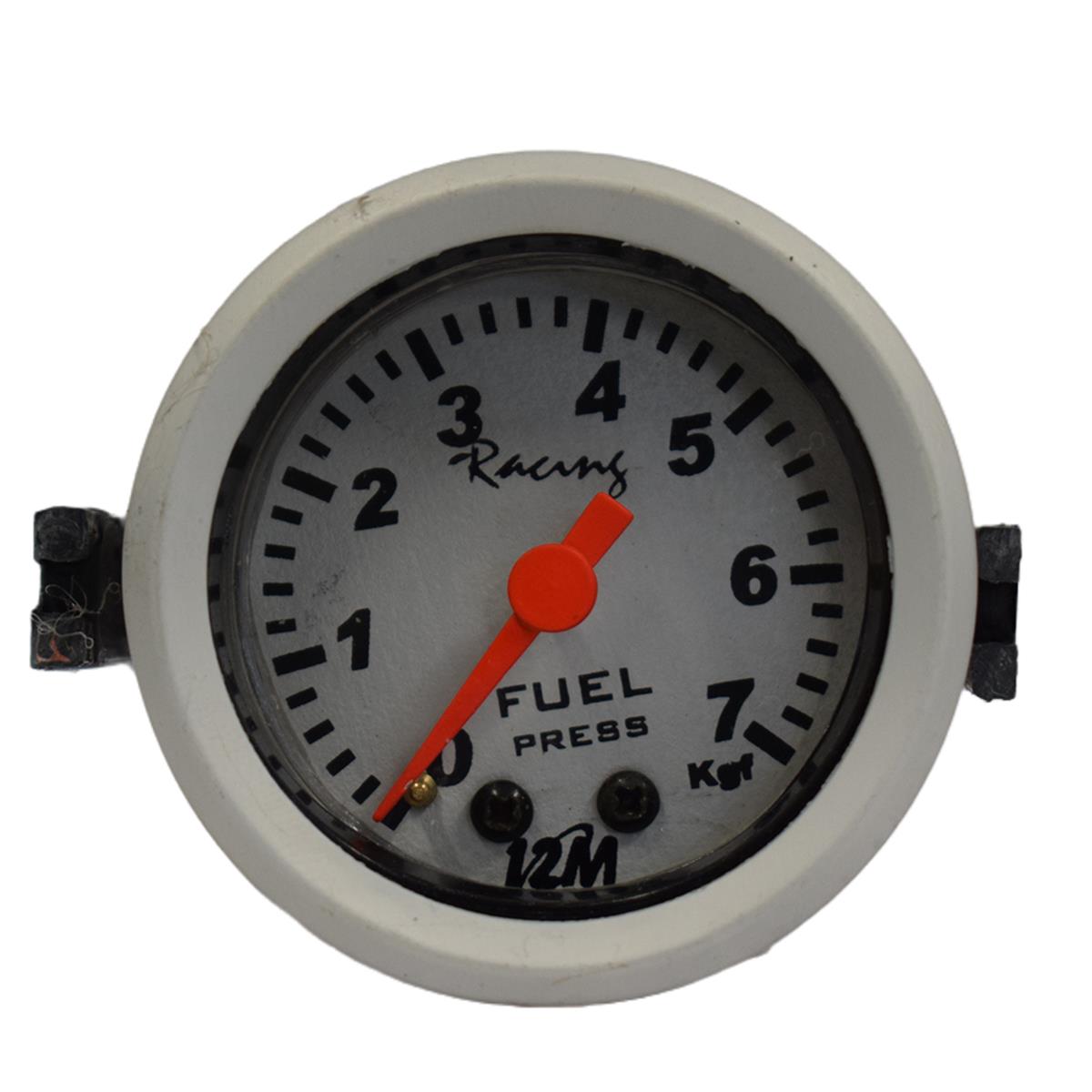 Manometro Pressao Bomba Combustivel 52Mm Fundo Aro Alumínio Rosca M14X