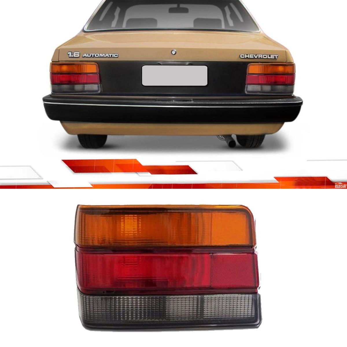 Lanterna Traseira Chevette 1987 Ate 1993 Le Bronze Fume