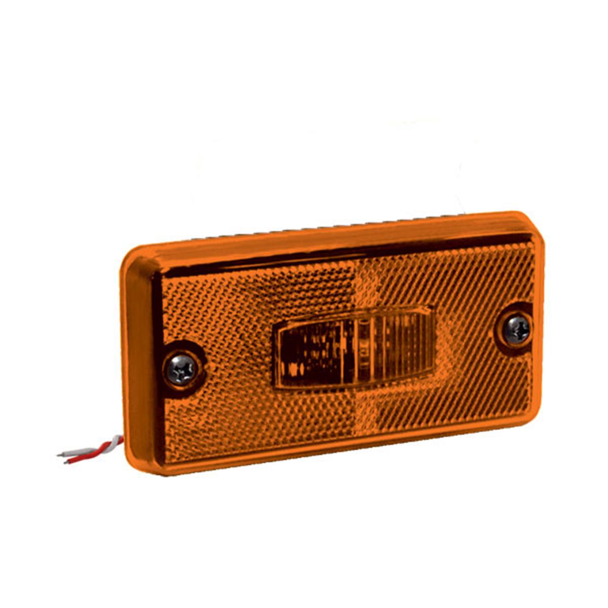 Lanterna Led Retangular Amarelo Base Reta compativel Facchi ni